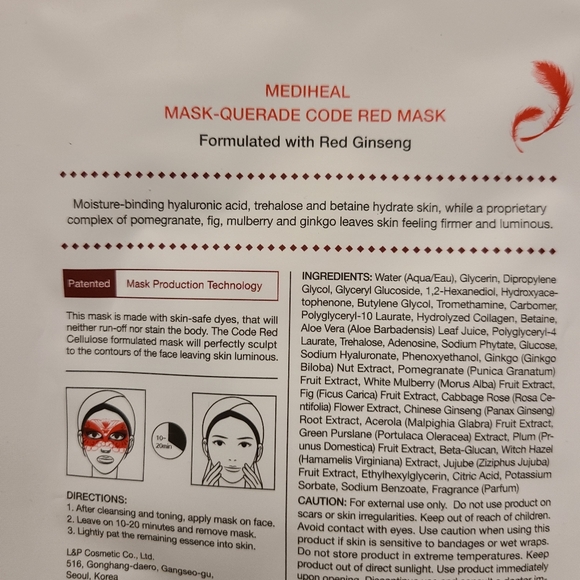 NIP-FACE Mask---***READ DESCRIPTION****MEDI-HEAL CodeRed Masquerade Face Mask - Picture 2 of 7